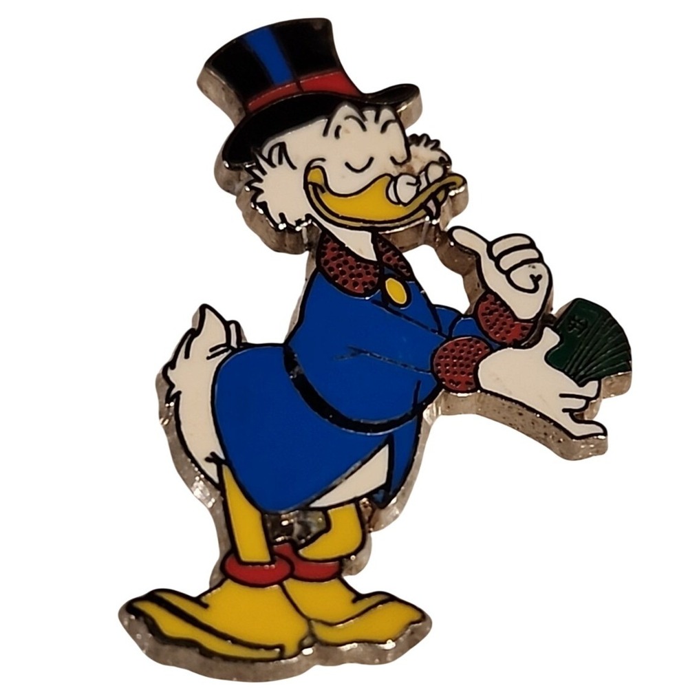 Disney Pin Scrooge McDuck Counting Cash Money Wearing Spats Top Hat Jacket 00070